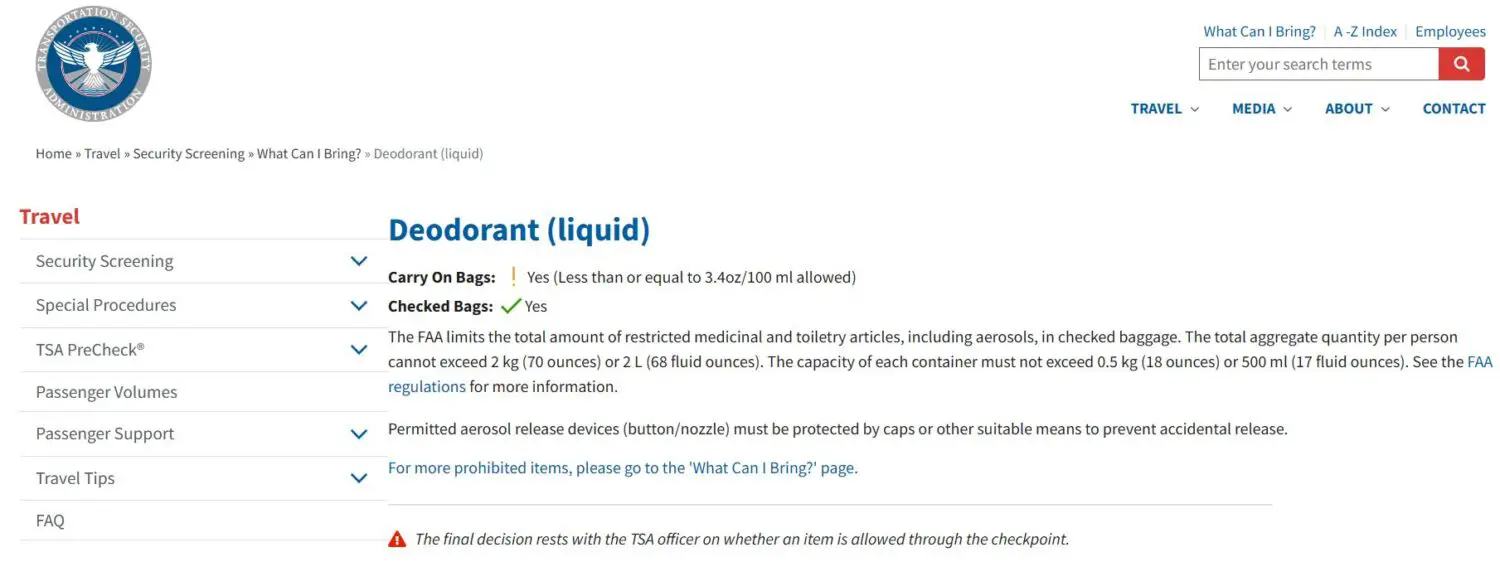 What Size Deodorant Can You Take On A Plane? What We Love To Do
