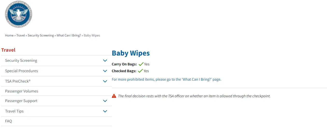 Understanding Tsa Regulations Diaper Wipes As Liquid? What We Love To Do