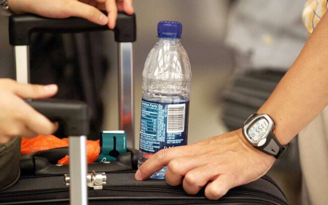 can you bring frozen water through airport security