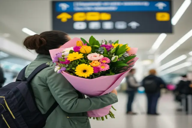 can you bring flowers on a plane